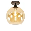 Clearance Straluma Amber glazen plafondlamp 25 cm met zwart