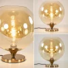 Flash Sale Straluma Amber glazen tafellamp met gouden voet