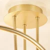 Fashion Straluma Art Deco plafondlamp goud met smoke en amber glas