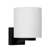 badkamerwandlamp_zwart_me_0.webp Hot Straluma Badkamerwandlamp zwart met opaal glazen kap