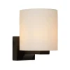 badkamerwandlamp_zwart_me_1.webp Hot Straluma Badkamerwandlamp zwart met opaal glazen kap