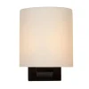 badkamerwandlamp_zwart_me_2.webp Hot Straluma Badkamerwandlamp zwart met opaal glazen kap