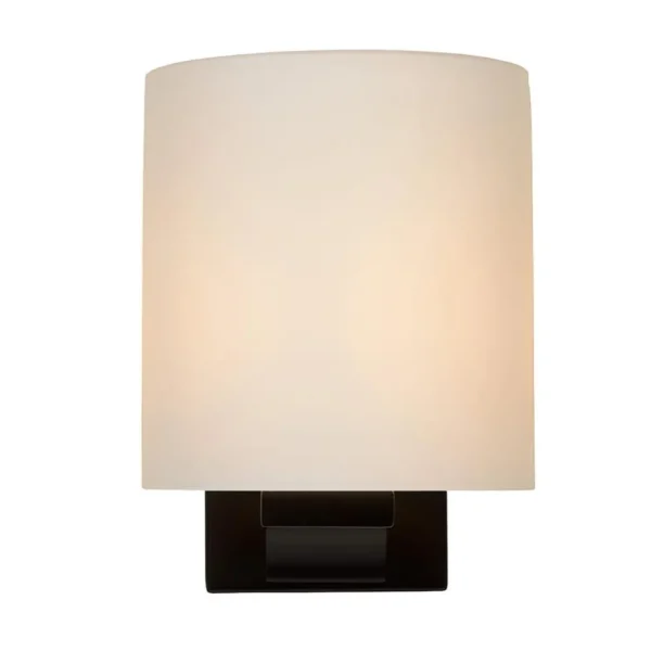 badkamerwandlamp_zwart_me_2.webp Hot Straluma Badkamerwandlamp zwart met opaal glazen kap