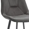 Cheap Straluma Barkruk met microleder zitting graphite en zwart metalen poot
