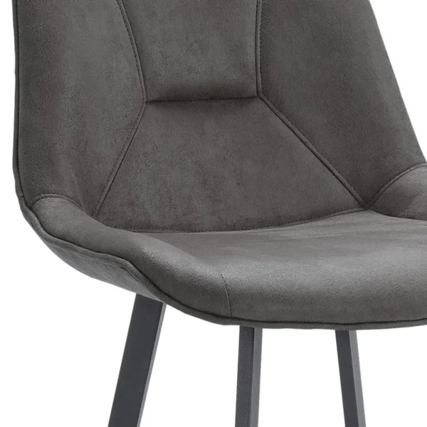 Cheap Straluma Barkruk met microleder zitting graphite en zwart metalen poot