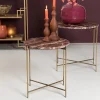 Shop Straluma Bijzettafel Delon set van 2 marrmer roze/goud