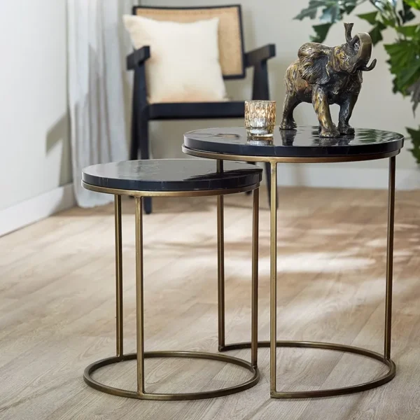 bijzettafel_sobrina_set_v_4.webp Flash Sale Straluma Bijzettafel Sobrina set van 2 zwart/antiek brons