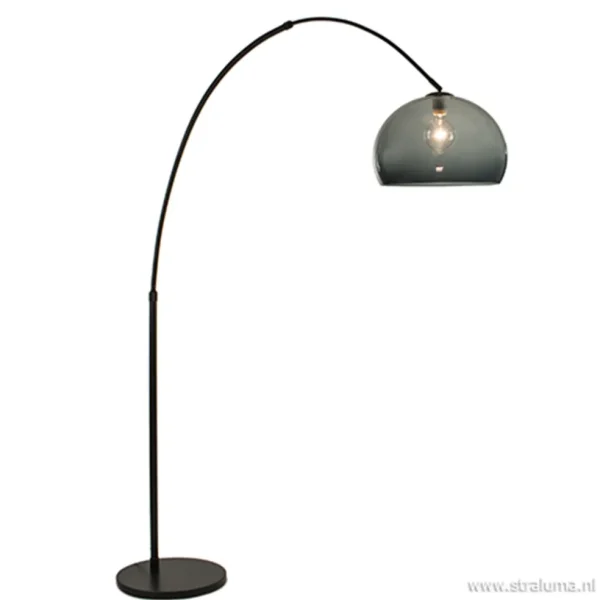 New Straluma Boog-vloerlamp zwart exclusief kap
