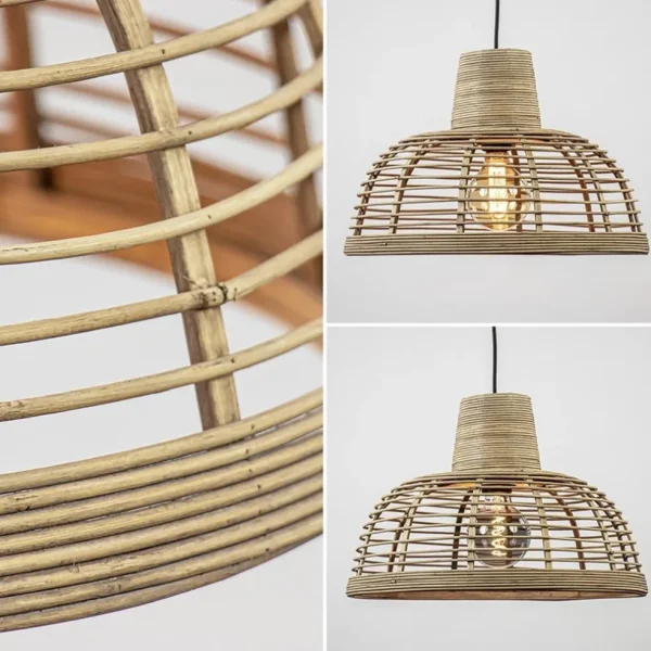 Store Straluma Botanische hanglamp rotan met mat zwart