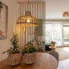 Store Straluma Botanische hanglamp rotan met mat zwart