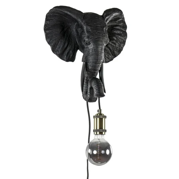 Shop Straluma Botanische wandlamp Elephant mat zwart