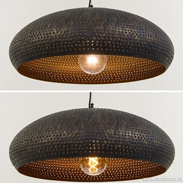 bronsbruine_hanglamp_met__2.webp Outlet Straluma Brons-bruine hanglamp met gaatjes