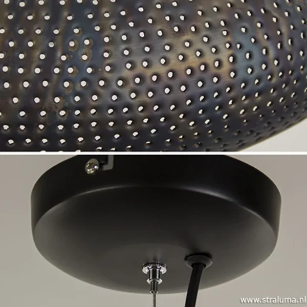 bronsbruine_hanglamp_met__3.webp Outlet Straluma Brons-bruine hanglamp met gaatjes