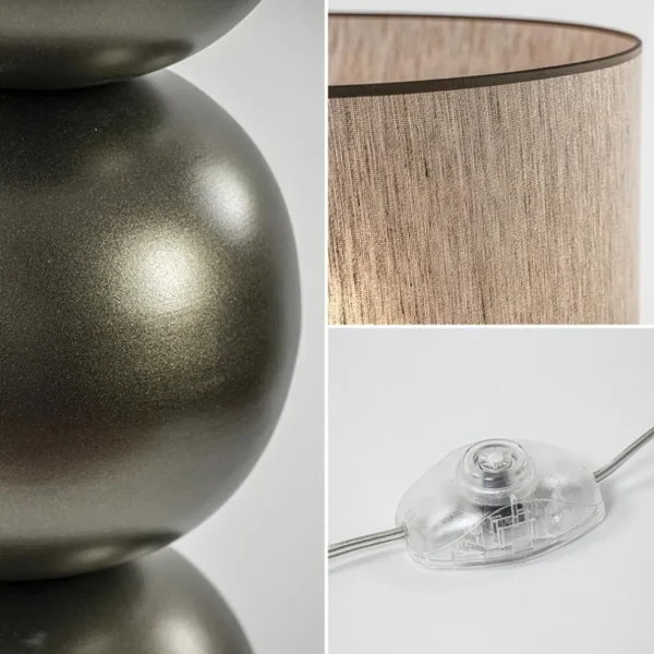 bronsbruine_vloerlamp_inc_3.webp Best Sale Straluma Brons/bruine vloerlamp inclusief ronde kap 50 cm