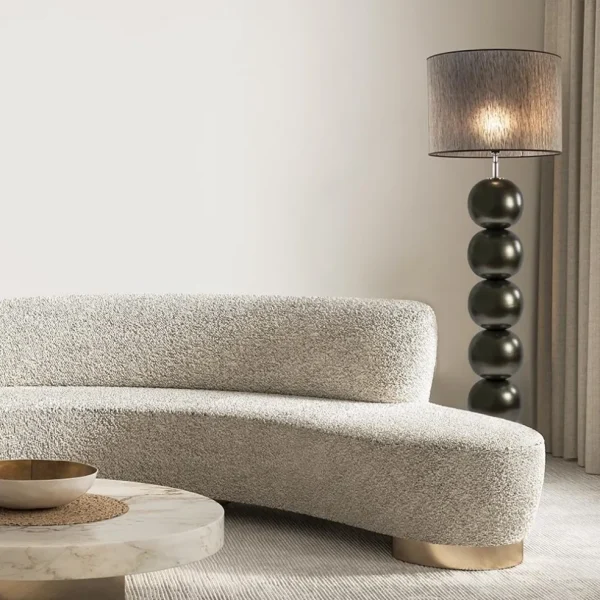 bronsbruine_vloerlamp_inc_4.webp Best Sale Straluma Brons/bruine vloerlamp inclusief ronde kap 50 cm