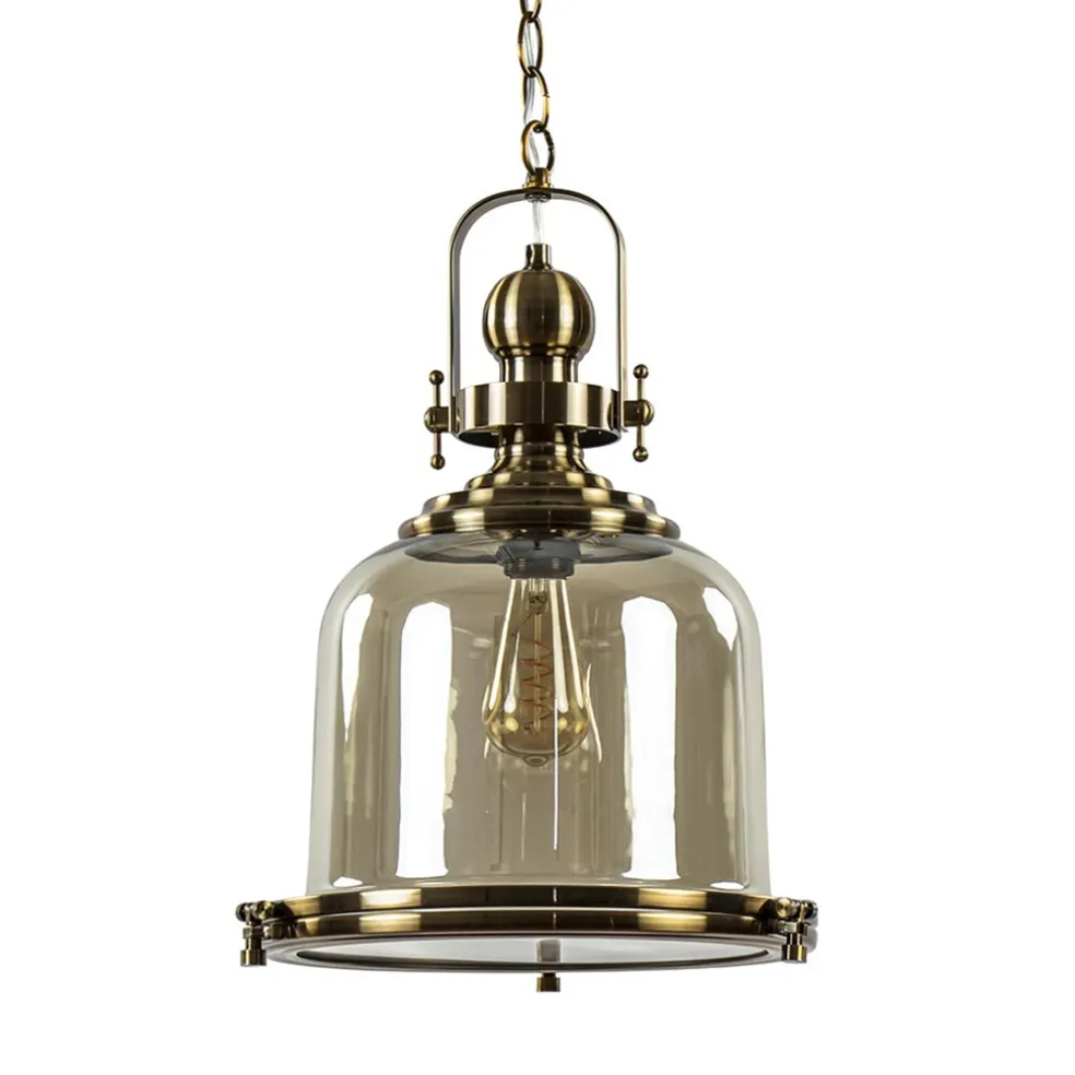 bronzen_scheepslamp_met_a_0.webp Cheap Straluma Bronzen scheepslamp met amber glas 33 cm