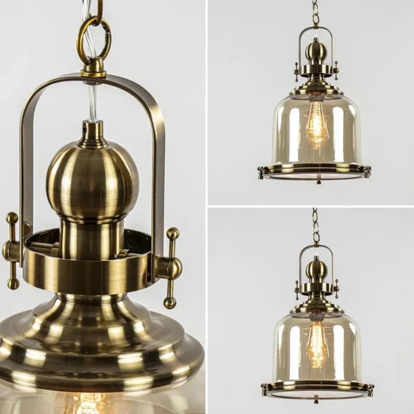 bronzen_scheepslamp_met_a_3.webp Cheap Straluma Bronzen scheepslamp met amber glas 33 cm