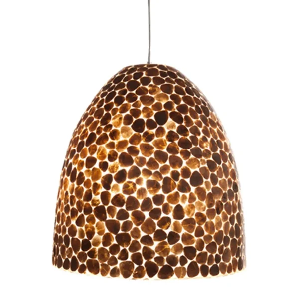 bruin_gouden_hanglamp_met_1.webp Shop Straluma Bruin gouden hanglamp met capiz schelpen