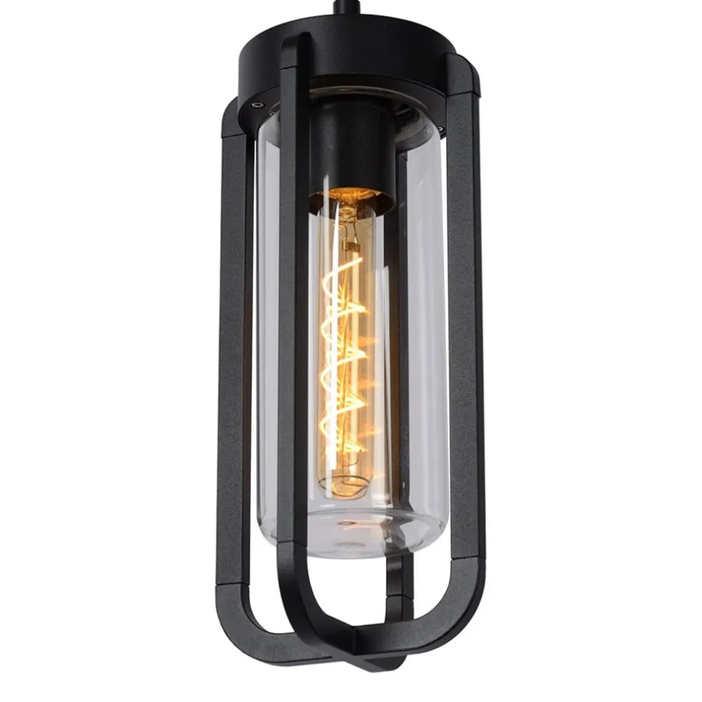 buitenlamp_hang_zwart_met_0.webp Fashion Straluma Buitenlamp hang zwart met glazen kap IP44