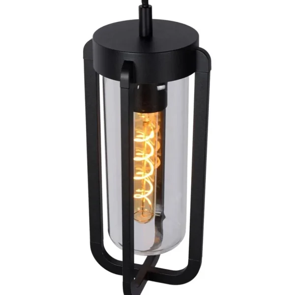 buitenlamp_hang_zwart_met_2.webp Fashion Straluma Buitenlamp hang zwart met glazen kap IP44