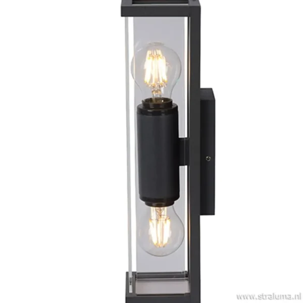 buitenlamp_l_lantaarn_ant_2.webp Hot Straluma Buitenlamp 2L lantaarn antraciet IP54