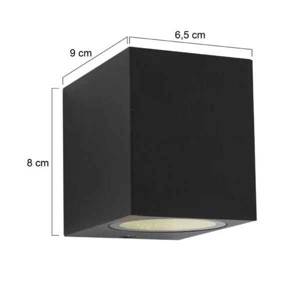 Store Straluma Buitenlamp Logan kubus zwart IP44