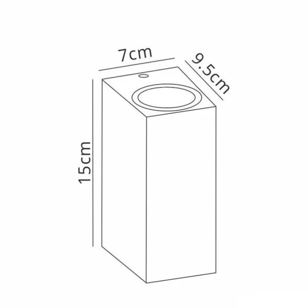 Cheap Straluma Buitenlamp rechthoek zwart up+down gu10 IP54