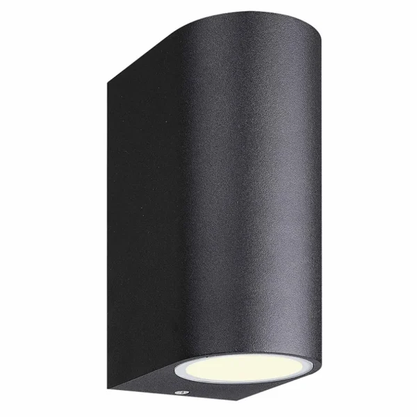 buitenlamp_updown_zwart_a_1.webp Clearance Straluma Buitenlamp up+down zwart afgerond IP54