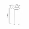 buitenlamp_updown_zwart_a_3.webp Clearance Straluma Buitenlamp up+down zwart afgerond IP54