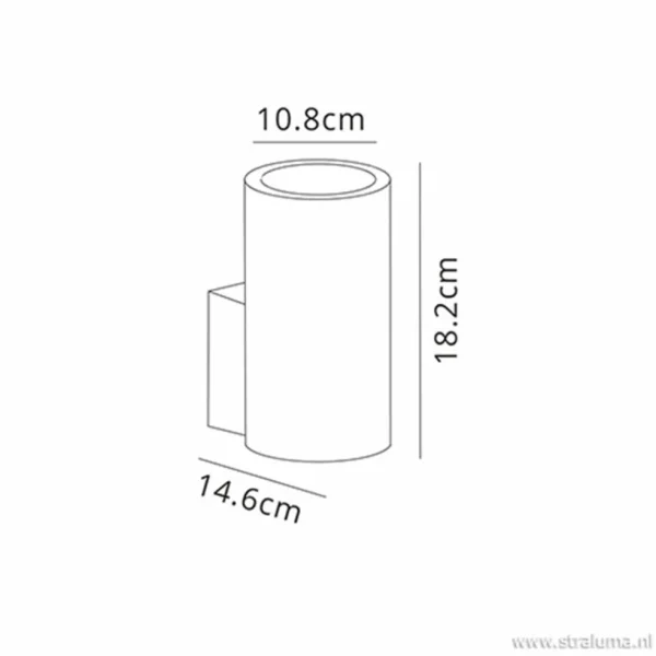 buitenlamp_volcano_wand_g_3.webp Fashion Straluma Buitenlamp Volcano wand grafiet IP65
