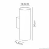 Clearance Straluma Buitenlamp Vulcano wand grafiet IP65