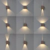 buitenlamp_wand_bruin_upd_2.webp Store Straluma Buitenlamp wand bruin up+down IP54