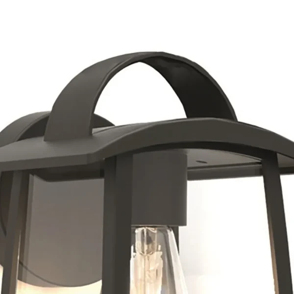 buitenlamp_wand_zwart_met_3.webp Online Straluma Buitenlamp wand zwart met helder glas