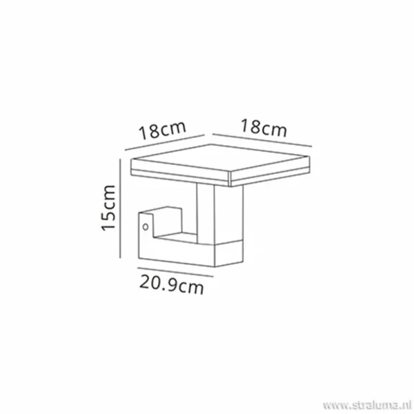 buitenlampwandlamp_antrac_3.webp Clearance Straluma Buitenlamp-wandlamp antraciet square