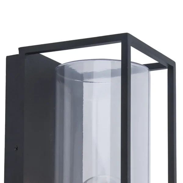 Best Straluma Buitenlantaarn rechthoek zwart/helder glas  IP44
