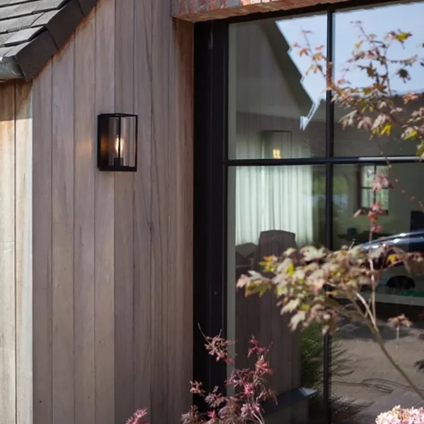 Best Straluma Buitenlantaarn rechthoek zwart/helder glas  IP44
