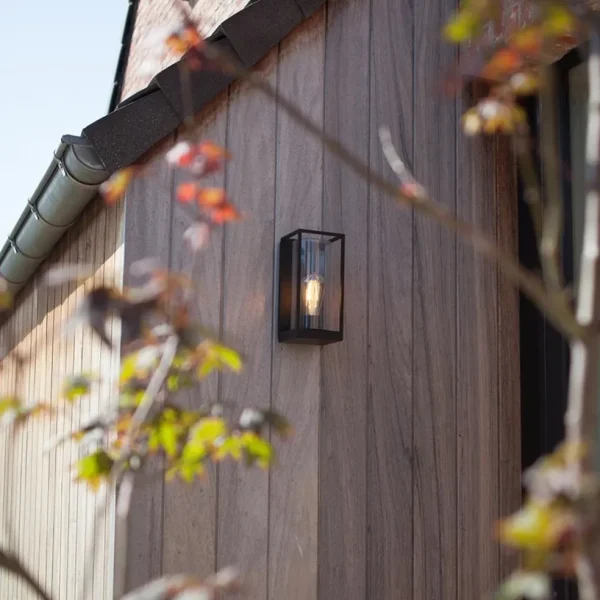 Best Straluma Buitenlantaarn rechthoek zwart/helder glas  IP44