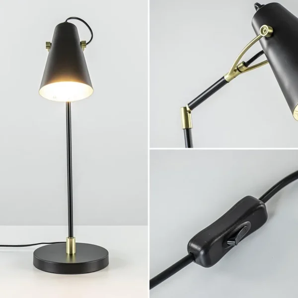 bureaulamp_barre_zwartmat_3.webp Clearance Straluma Bureaulamp Barre zwart/matgoud