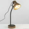 Hot Straluma Bureaulamp Imbert mat zwart metaal met hout