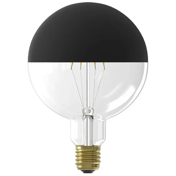 calex_led_g_kopspiegel_zw_1.webp Hot Straluma Calex LED G125 kopspiegel zwart dimbaar