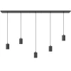Shop Straluma Calex multipendel plafondbalk 5-lichts E27 pendels zwart
