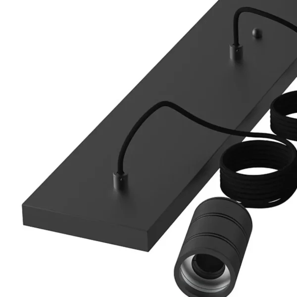 Shop Straluma Calex multipendel plafondbalk 5-lichts E27 pendels zwart