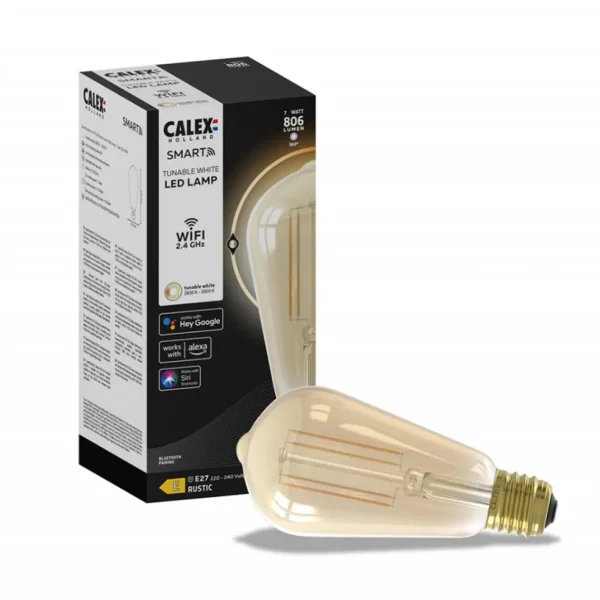 calex_smart_home_e_led_fi_1-5.webp Best Sale Straluma Calex Smart Home E27 LED filament goud ST64