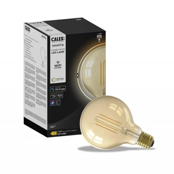 calex_smart_led_filament__2.webp Best Straluma Calex Smart LED Filament Gold Globe G95