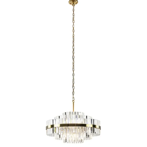 Cheap Straluma Chique hanglamp brushed brass met helder kristal