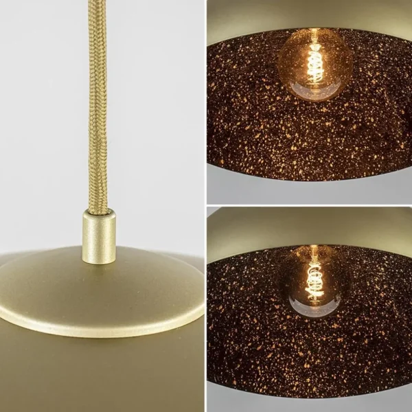 Cheap Straluma Chique hanglamp mat goud met zwarte binnenzijde