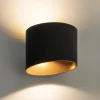 chique_led_buitenlamp_wan_4.webp New Straluma Chique LED buitenlamp wand zwart met goud IP54