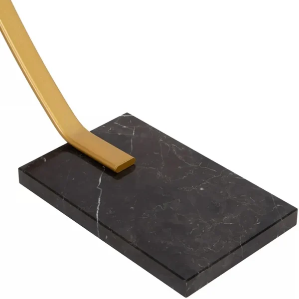Outlet Straluma Chique LED vloerlamp goud met zwart marmer