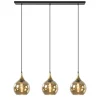 chique_lichts_hanglamp_zw_1.webp Clearance Straluma Chique 3-lichts hanglamp zwart/goud met amber glas