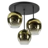 Best Sale Straluma Chique 3-lichts plafondlamp zwart met goud glas